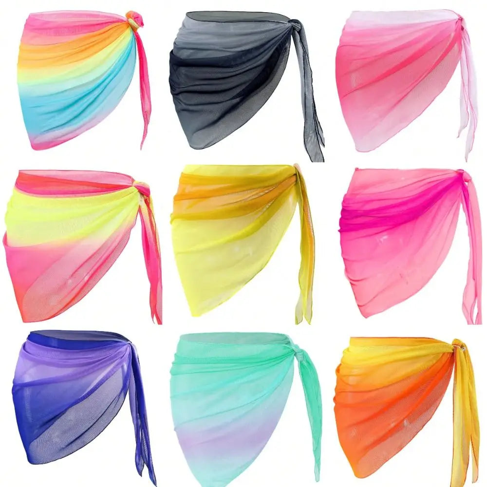 Chiffon Beach Dress Swimsuit Cover-Up Sheer Quick-Dry Shawl Swimsuit Cover-Up Nixie