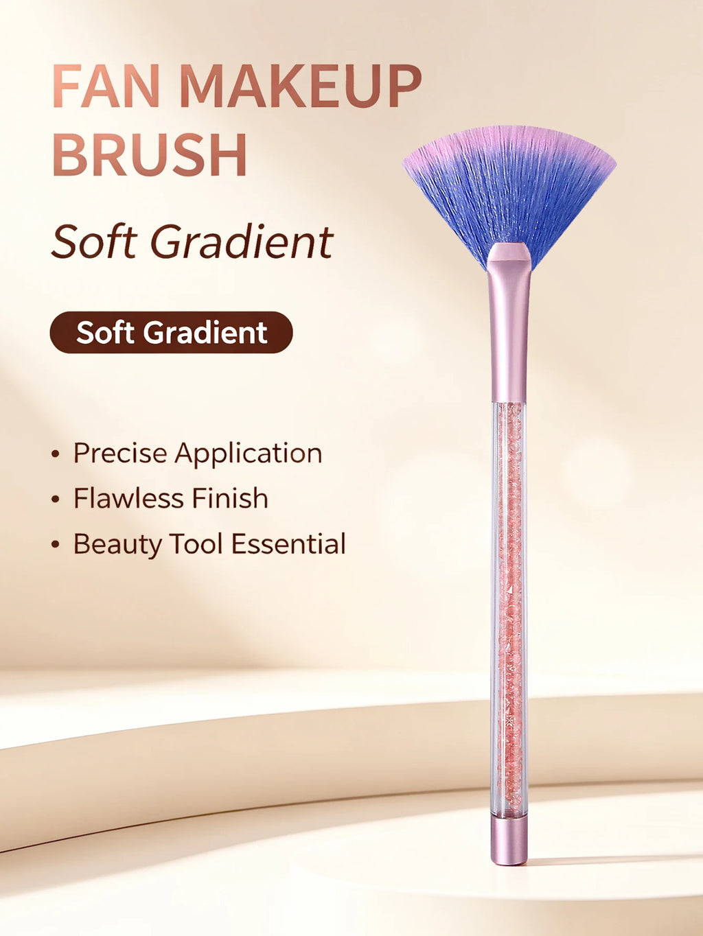 Soft Face Mask Applicator Brush – Fan & Flat Head Tool Face Mask Brush Nixie Pink