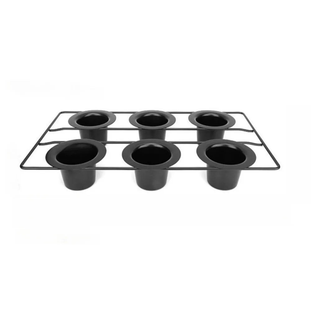 6-Cup Nonstick Popover & Muffin Pan – Stainless Steel Bakeware Nonstick Baking Pan Nixie 6 cups