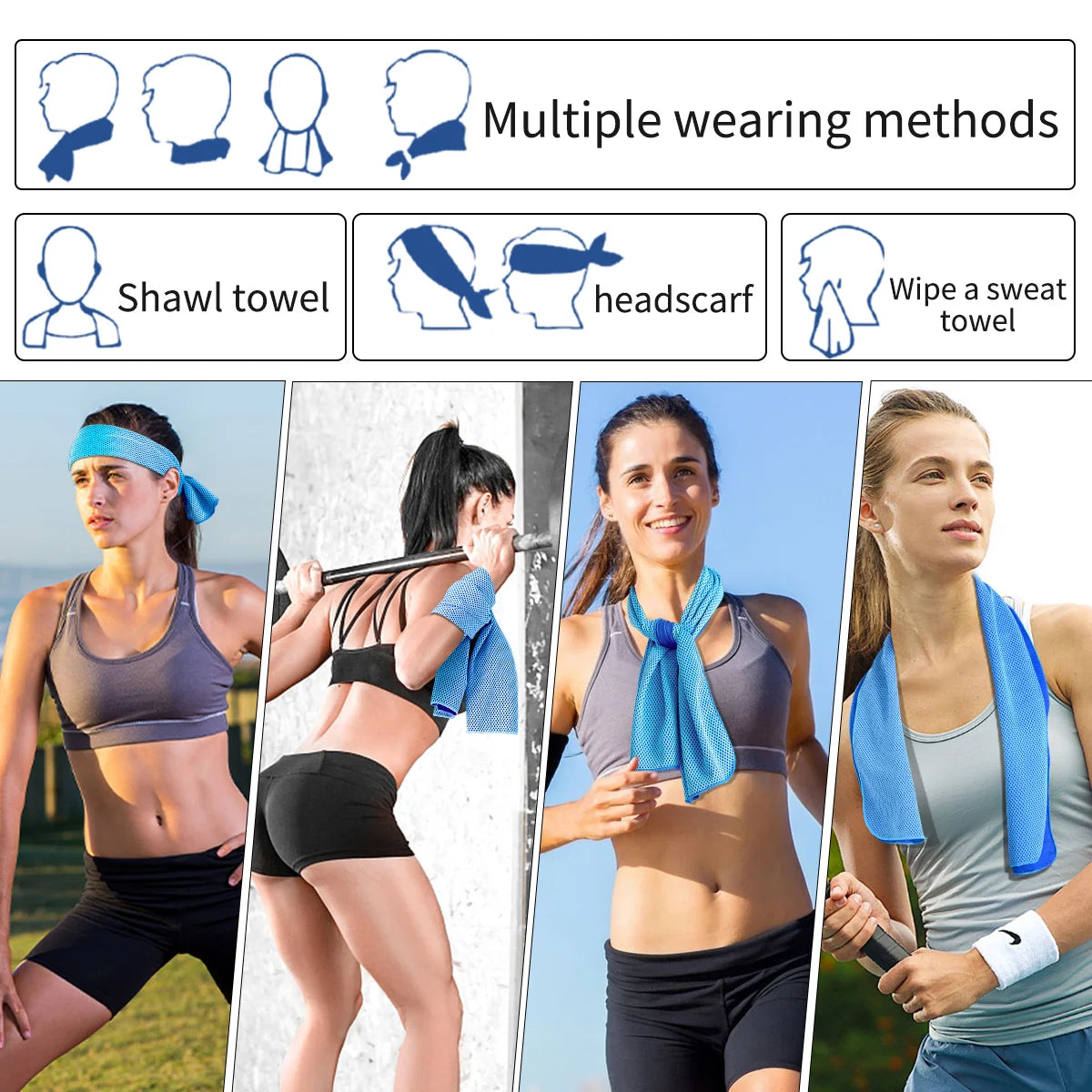 Nixie Cooling Towel with Silicone Bag – Fast Drying Sports Towel Cooling Sports Towel Nixie