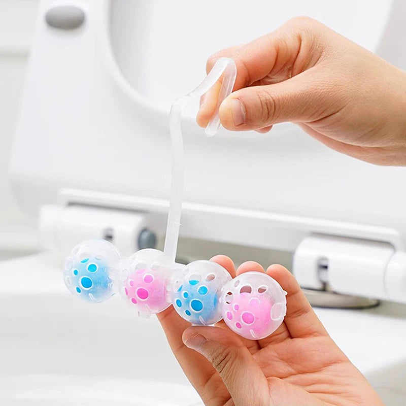 Toilet Cleaning Balls – 4 Fragrances, Blue Bubble Deodorizer Toilet Bowl Cleaner Nixie