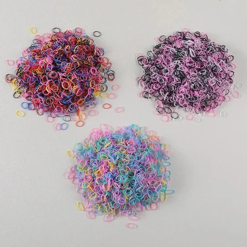 1500 Pcs Colorful Rubber Hair Ties for Girls & Kids Ponytail Kids Hair Ties Nixie