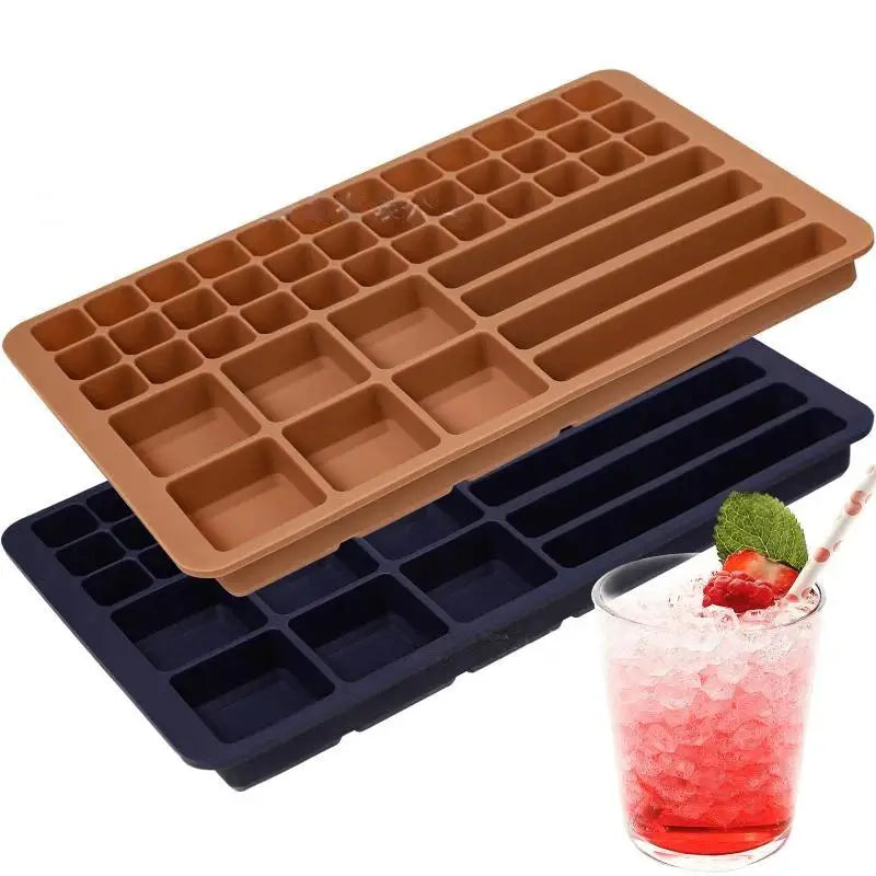 46-Grid Silicone Ice Cube Tray | Multi-Shape Easy Release Mold Silicone Ice Cube Tray Nixie