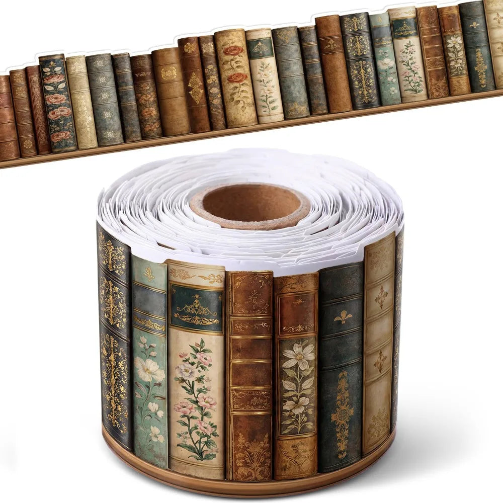 Self-Adhesive Floral Blackboard Border Sticker 10m Classroom Roll Decorative Border Sticker Nixie D