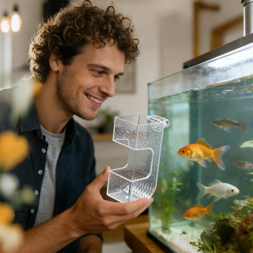 Transparent Aquarium Fish Feeder Box – Anti-Drift Sinking
