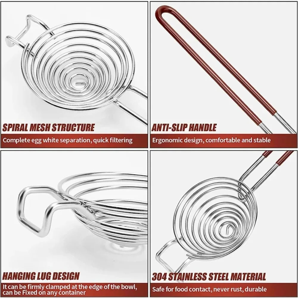 304 Stainless Steel Egg Separator – Yolk & White Divider