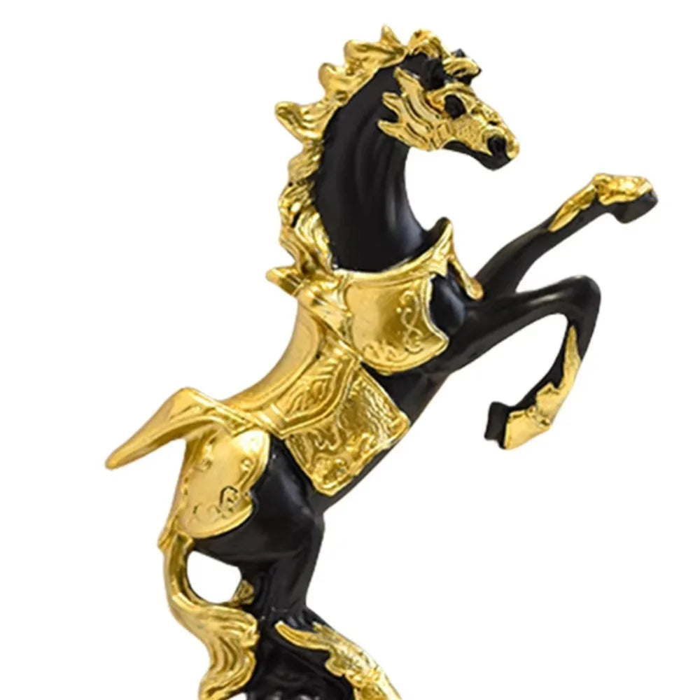 Feng Shui Lucky Horse Statue – Resin Home Office Décor Decorative Sculpture Nixie