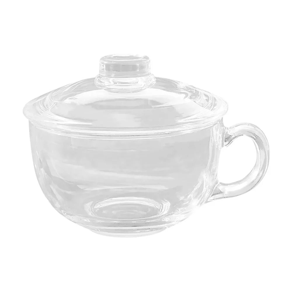 Clear Glass Bowl with Handle – Microwave Safe Breakfast Bowl Glass Dining Bowl Nixie Oatmeal bowl