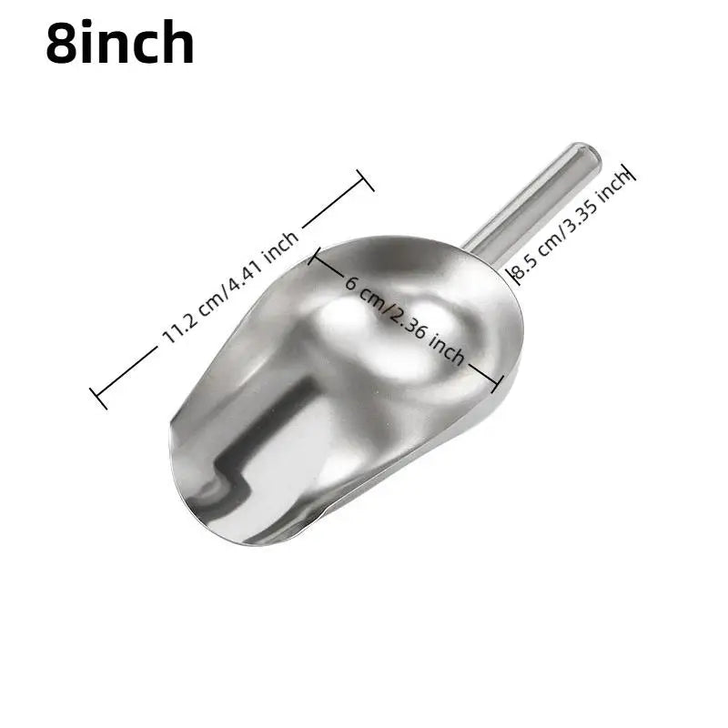 Stainless Steel Ice Scoop with Anti-Slip Handle | Kitchen & Bar Ice Scoop Nixie 8inch