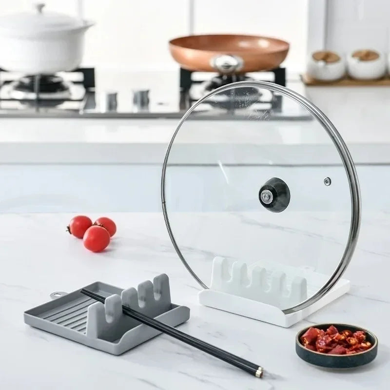 Pan Lid Holder & Spoon Rest – Kitchen Utensil Organizer Spoon Rest & Lid Holder Nixie