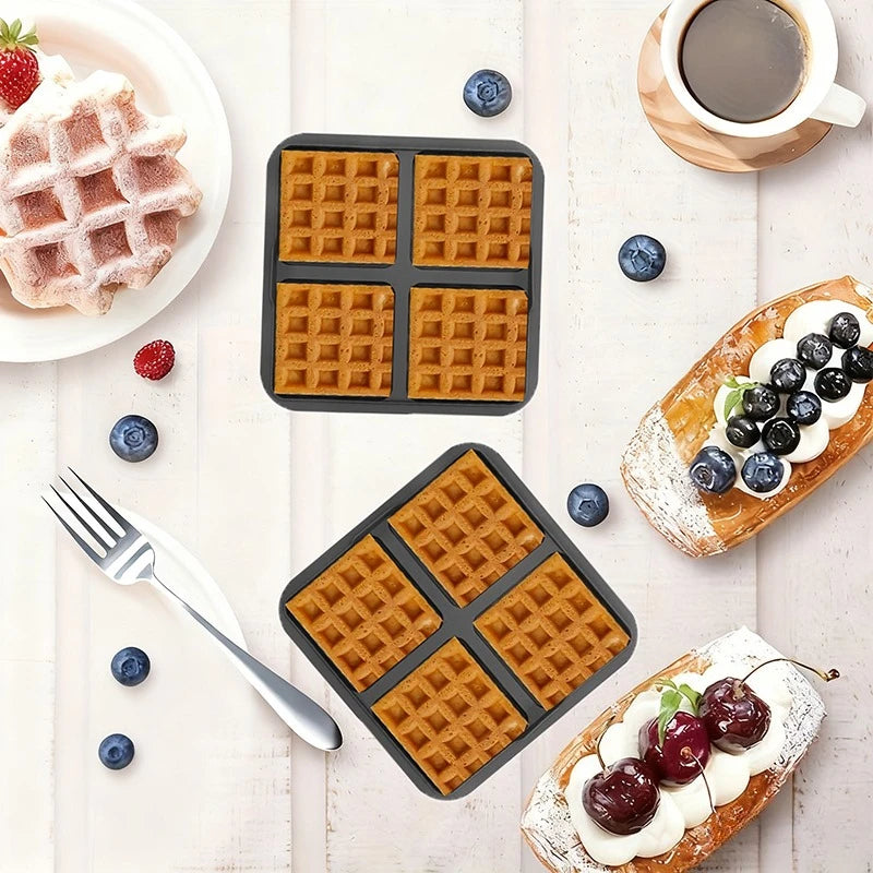 Square Waffle Mold Non-Stick Baking Pan for Air Fryer Waffle Baking Mold Nixie