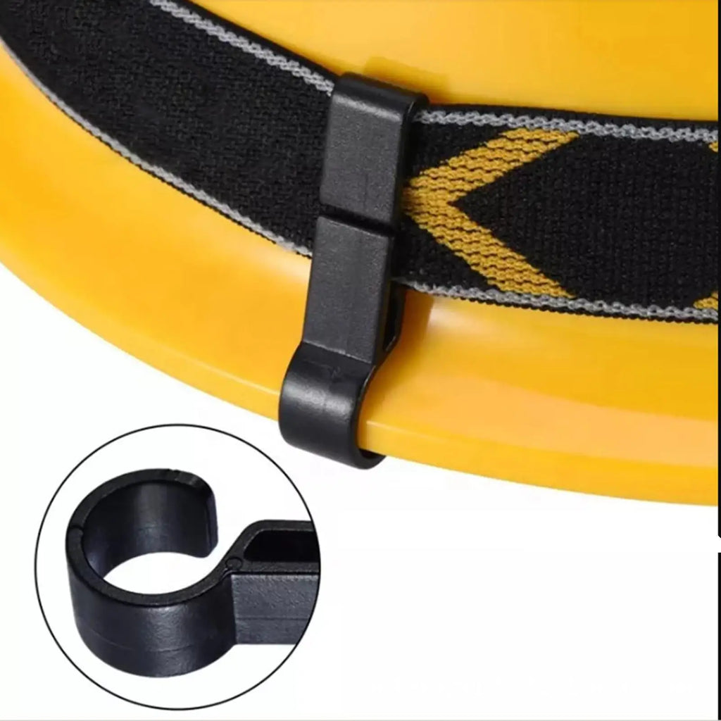 10-Pack Hard Hat Headlamp Clips | Non-Slip ABS Hook Set