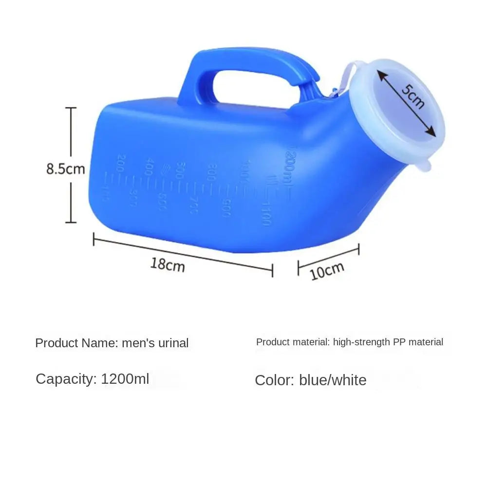 Portable Urinal Bottle 1200ml with Handle – Men's Travel Urinal Portable Urinal Bottle Nixie