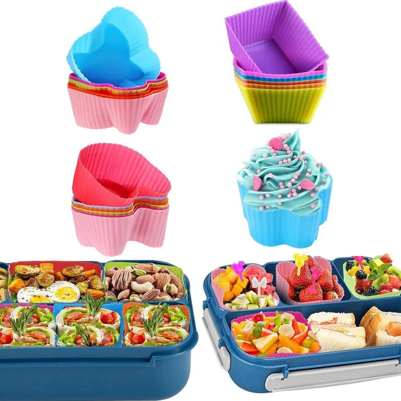8PCS Silicone Bento Box Dividers & Cupcake Liners for Kids Bento Box Dividers Nixie