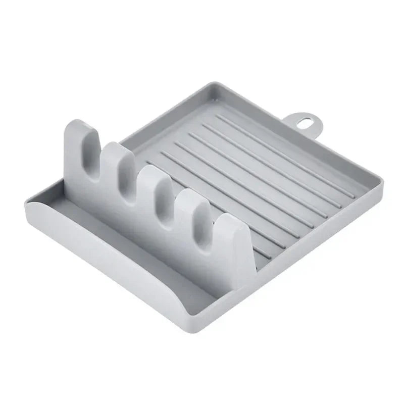 Pan Lid Holder & Spoon Rest – Kitchen Utensil Organizer Spoon Rest & Lid Holder Nixie 1PCS grey