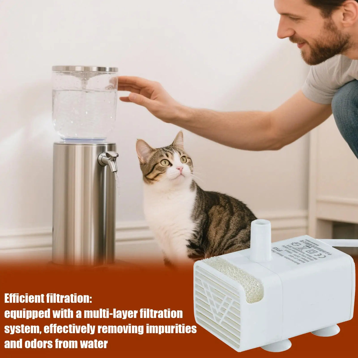 Quiet Pet Cat Water Fountain Pump Replacement – USB Pet Fountain Pump Nixie