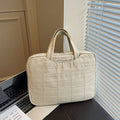 Nixie Korean Canvas Laptop Tote Bag 15" | Women's Work Bag Canvas Laptop Tote Nixie Beige