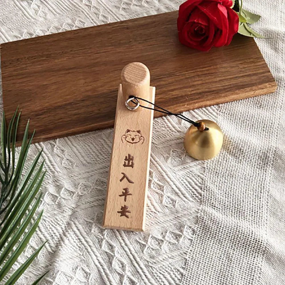 Wooden Door Bell Wind Chime – Japanese Style Shopkeeper Bell Decorative Door Bell Nixie Style 4