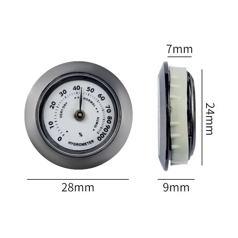 28mm Cigar Hygrometer with Glass Lens for Humidors Humidor Hygrometer Nixie