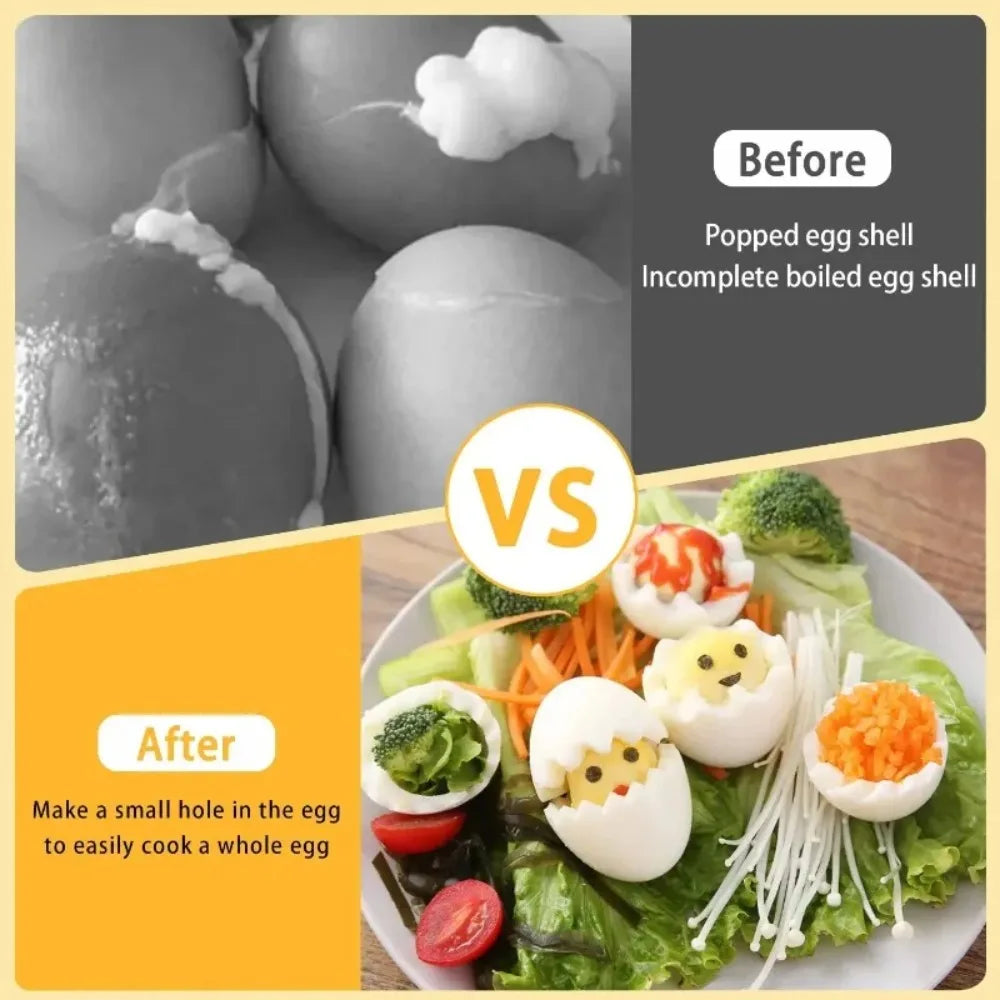 Stainless Steel Egg Piercer with Sturdy Base | FEB.WIND Egg Piercer Tool Nixie