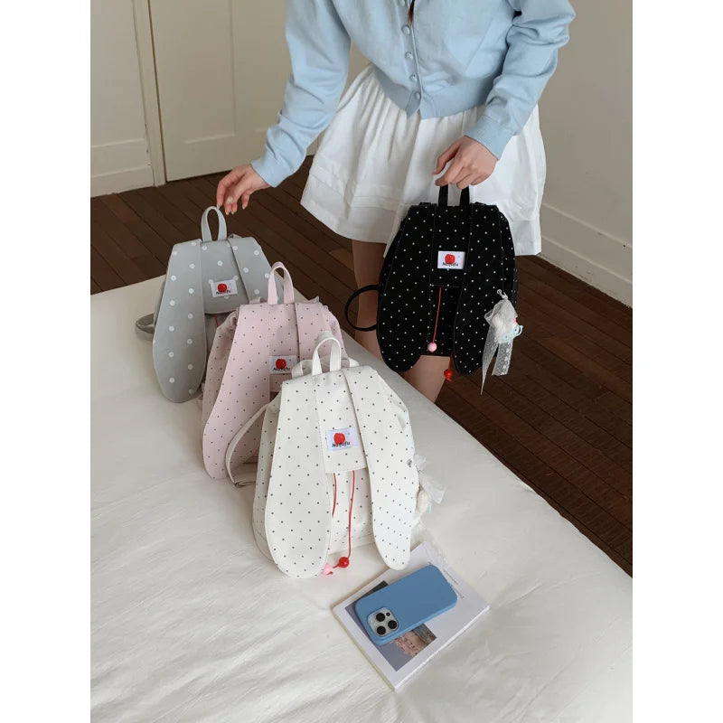 Cute Rabbit Ear Polka Dot Backpack – Women's Casual Bag Women's Backpack Nixie