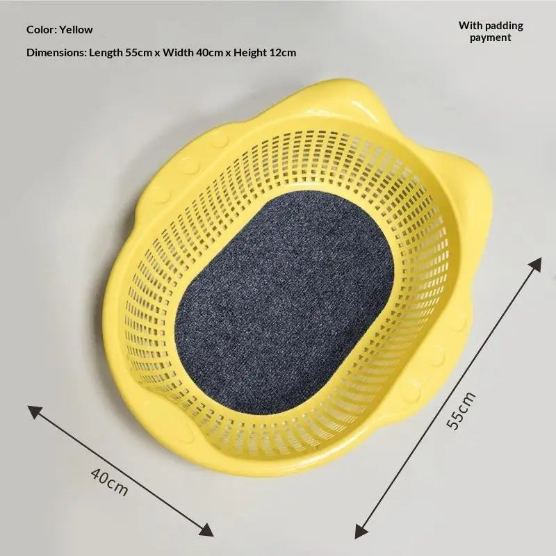 Breathable Plastic Cat Bed with Soft Fleece Cushion | Nixie Cat Bed Nixie