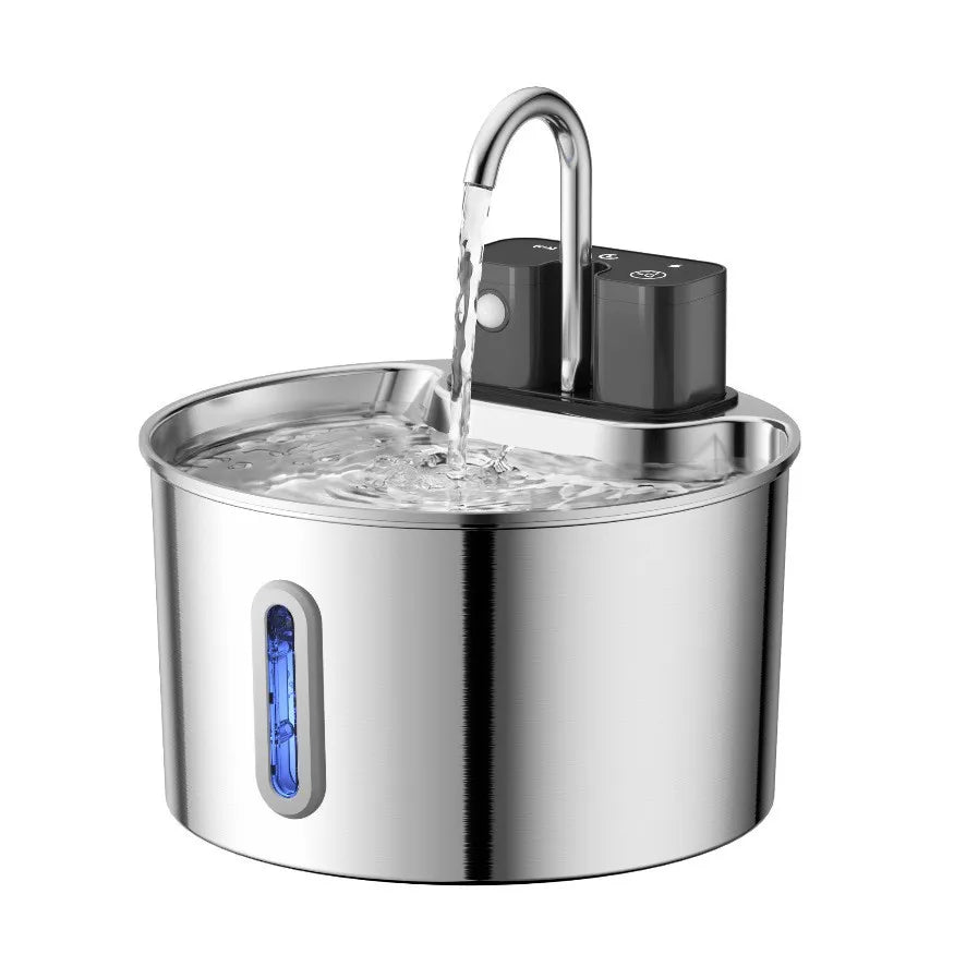 Nixie 2.2L Stainless Steel Cat Water Fountain | Smart Sensor Pet Water Fountain Nixie WHITE 2.2L No plug