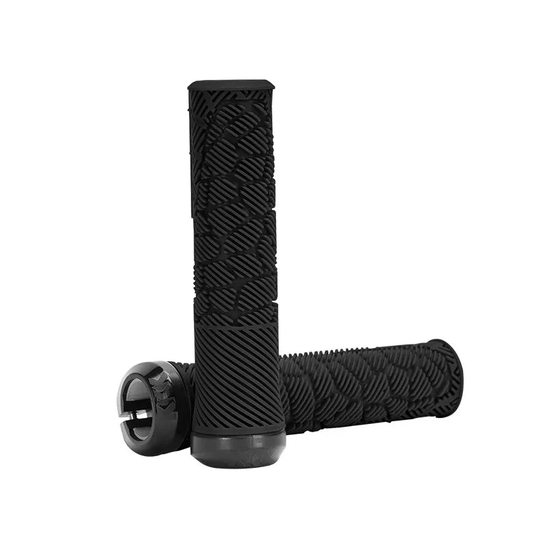 ENLEE TPE MTB Lock-On Handlebar Grips – Anti-Slip Bike Grips MTB Handlebar Grips Nixie Black