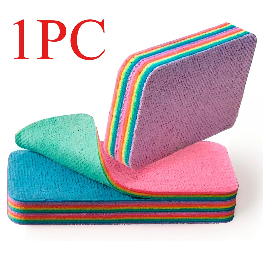 PVA Rainbow Sponge Cloth 12-Layer Tear-Off Super Absorbent Rag Kitchen Cleaning Cloth Nixie multicolored