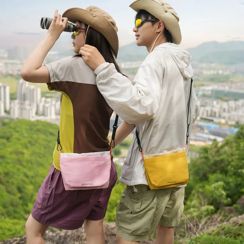 Men's Color-Block Crossbody Bag – Lightweight Hiking Shoulder Bag Crossbody Shoulder Bag Nixie