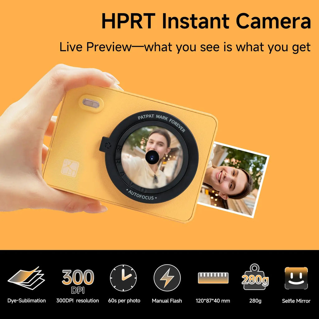 HPRT Z5 Instant Camera 300DPI Dye Sublimation Photo Printer
