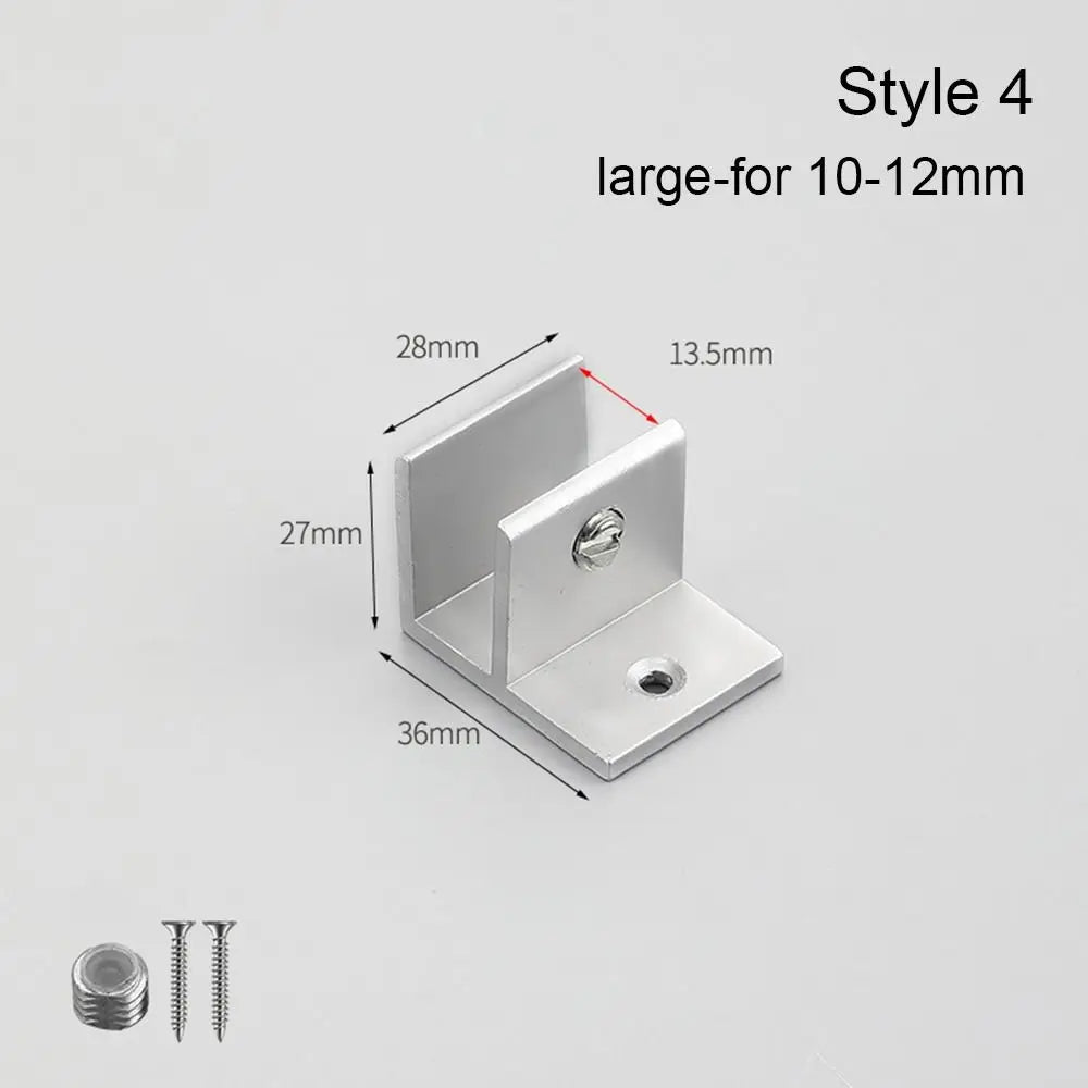Zinc Alloy Glass Shelf Clamp Bracket for 6–12mm Glass