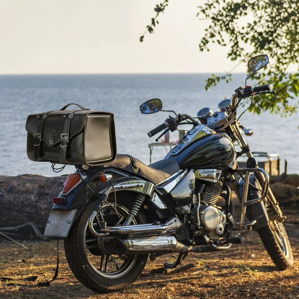 KEMITOUR Motorcycle Tail Bag 20L/30L Waterproof PU Leather Motorcycle Tail Bag Nixie