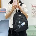 Nixie Star & Cloud Teen Girls Backpack – Waterproof School Bag Teen Girls Backpack Nixie Black