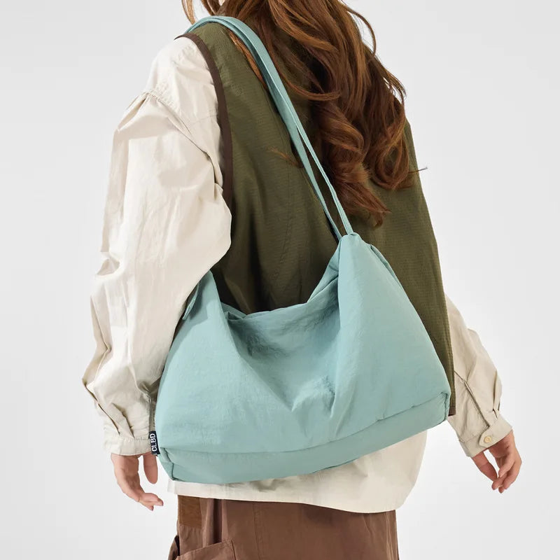 Nixie Vintage Nylon Tote Bag – Lightweight Shoulder Bag Nylon Tote Bag Nixie