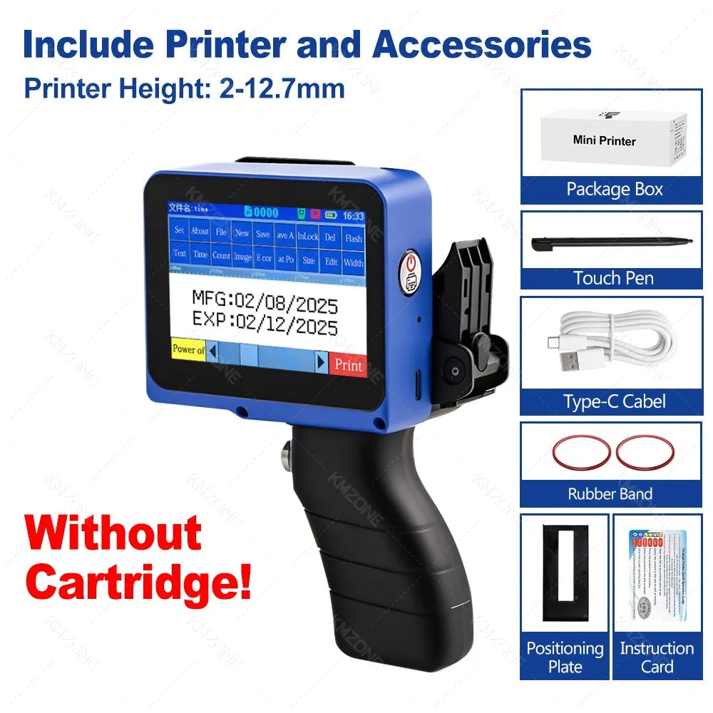 INSTOFC Handheld Inkjet Printer 600DPI | QR Code & Label Printer