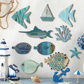 10-Piece Wooden Fish Wall Decor – Nautical Coastal Beach Art Wall Art Decor Nixie Default Title
