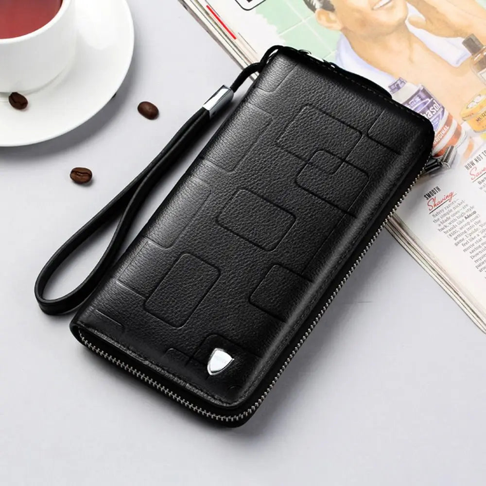 Men's Large Capacity PU Leather Zipper Wallet – Multi-Card Leather Zipper Wallet Nixie