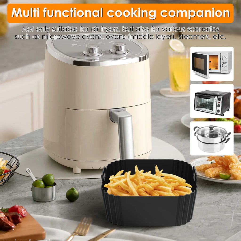 Silicone Air Fryer Liner – Reusable Square Baking Pan Tray Air Fryer Liner Nixie