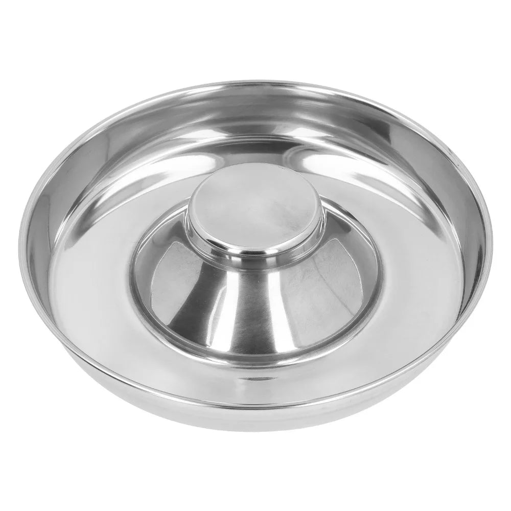 Stainless Steel Slow Feeder Pet Bowl 26cm – Dog & Cat Labyrinth