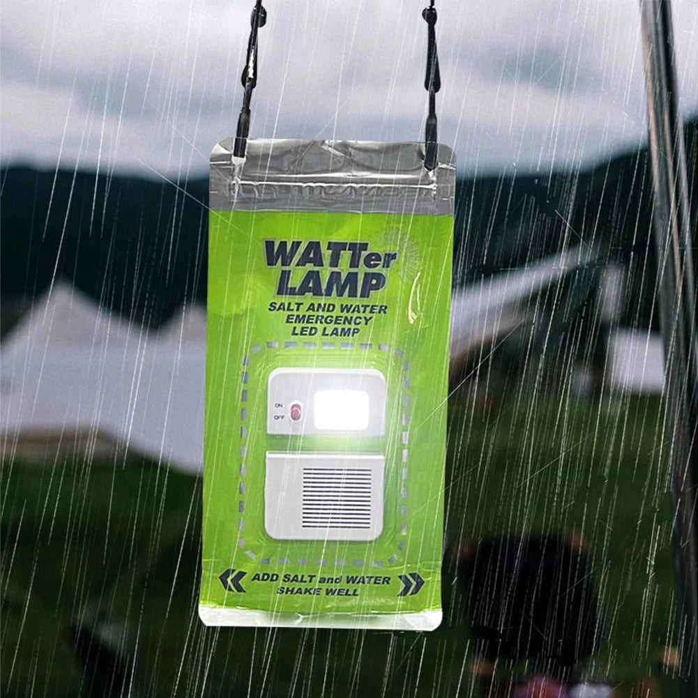 LED Salt Water Lamp – Portable Waterproof Camping Emergency Light Camping Lamp Nixie