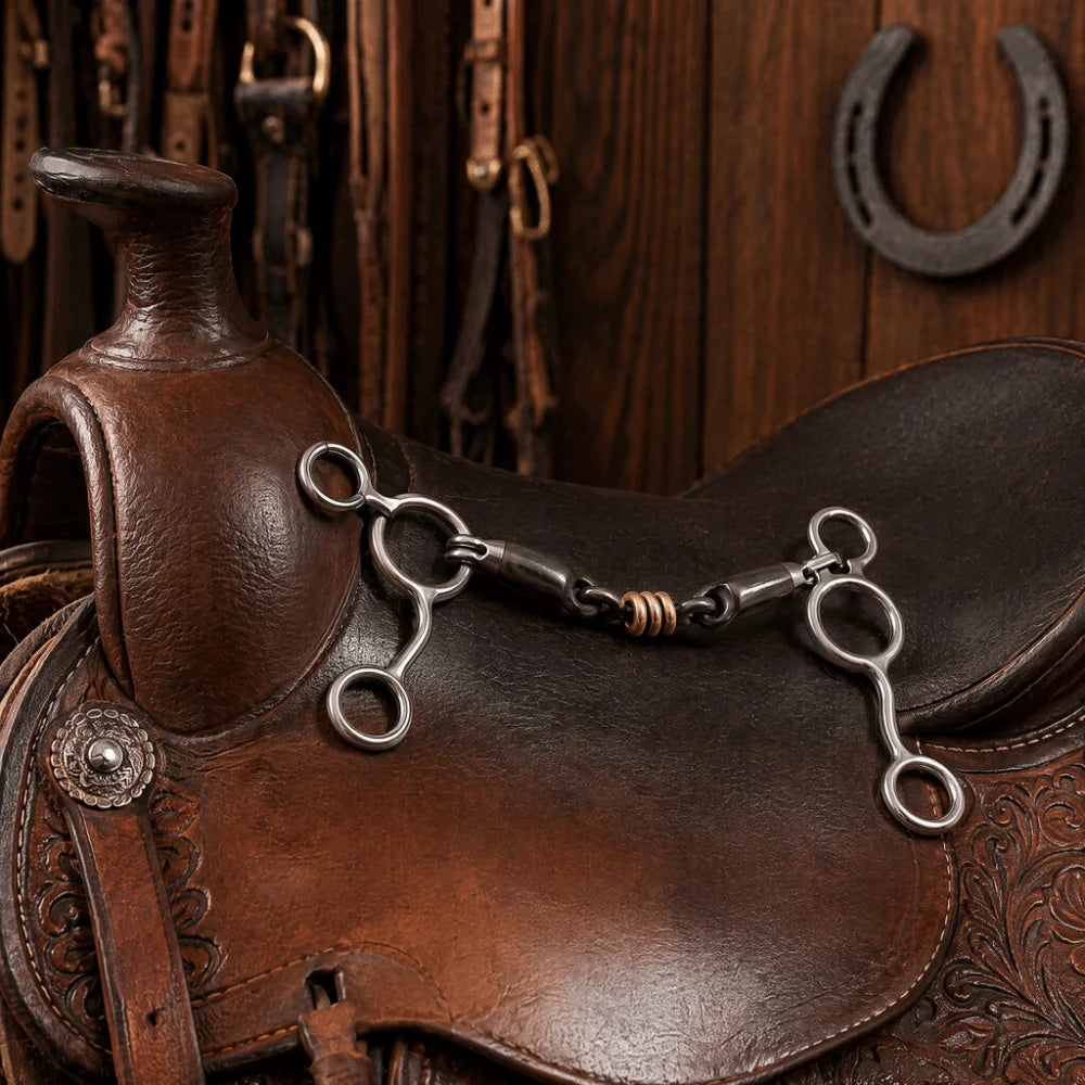 Stainless Steel Horse Gag Snaffle Ring – 145mm Corrosion Resistant