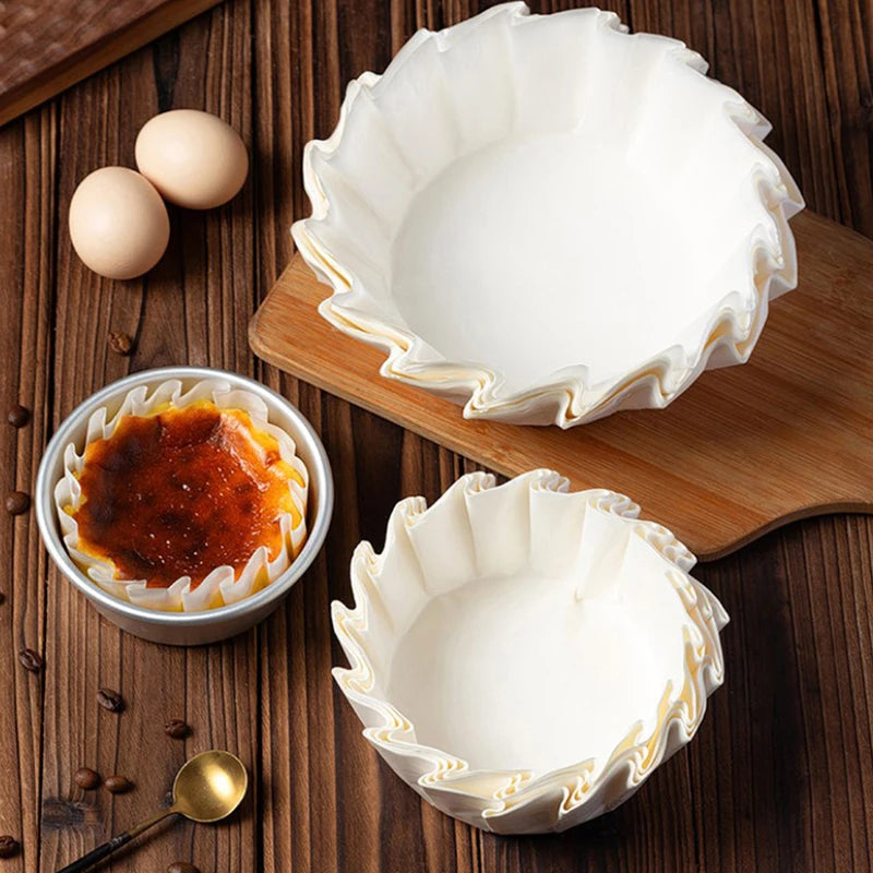 50 Pcs Foldless Cupcake Liners Oilproof Baking Cups 3.5–8 Inch Cupcake Baking Liners Nixie