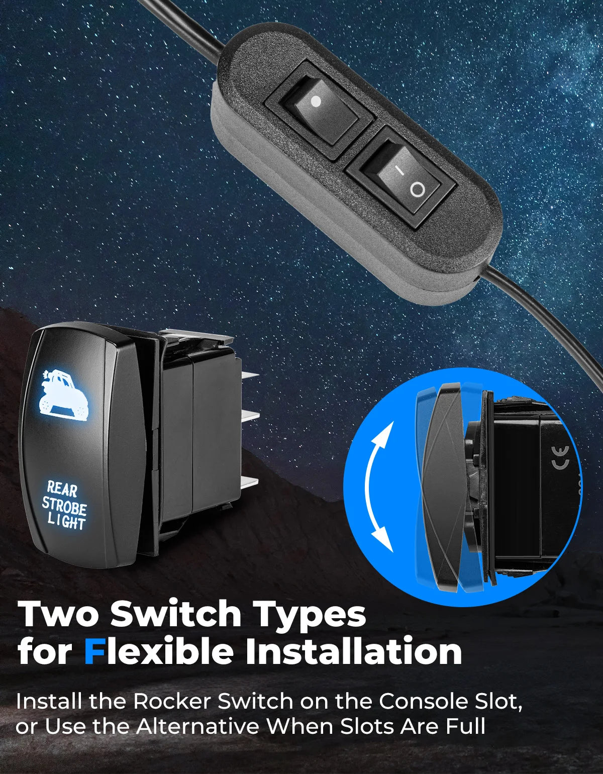 KEMIMOTO 30" UTV LED Chase Light Bar | Polaris Can-Am RZR UTV Chase Light Bar Nixie