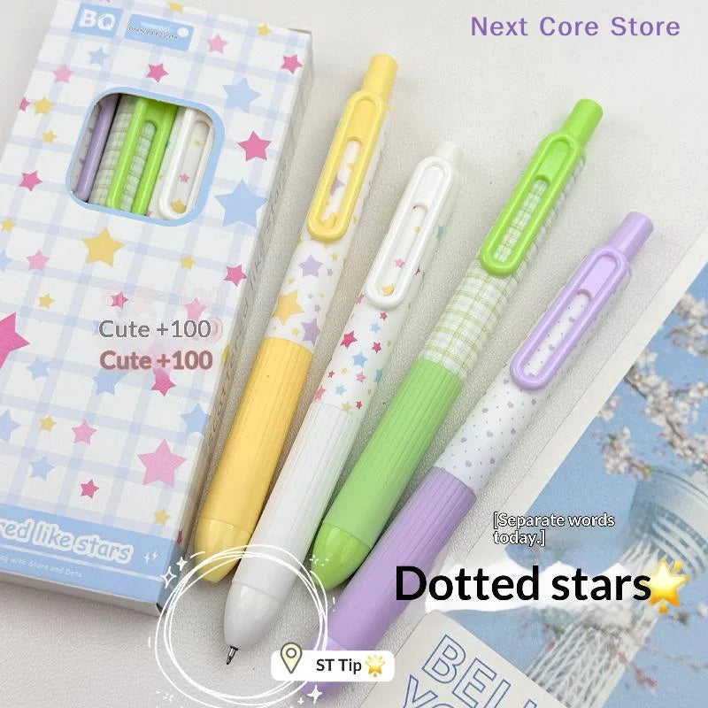 4-Pack Aesthetic Gel Pens 0.5mm Fine Point Quick-Dry Smooth Writing Gel Pens Set Nixie