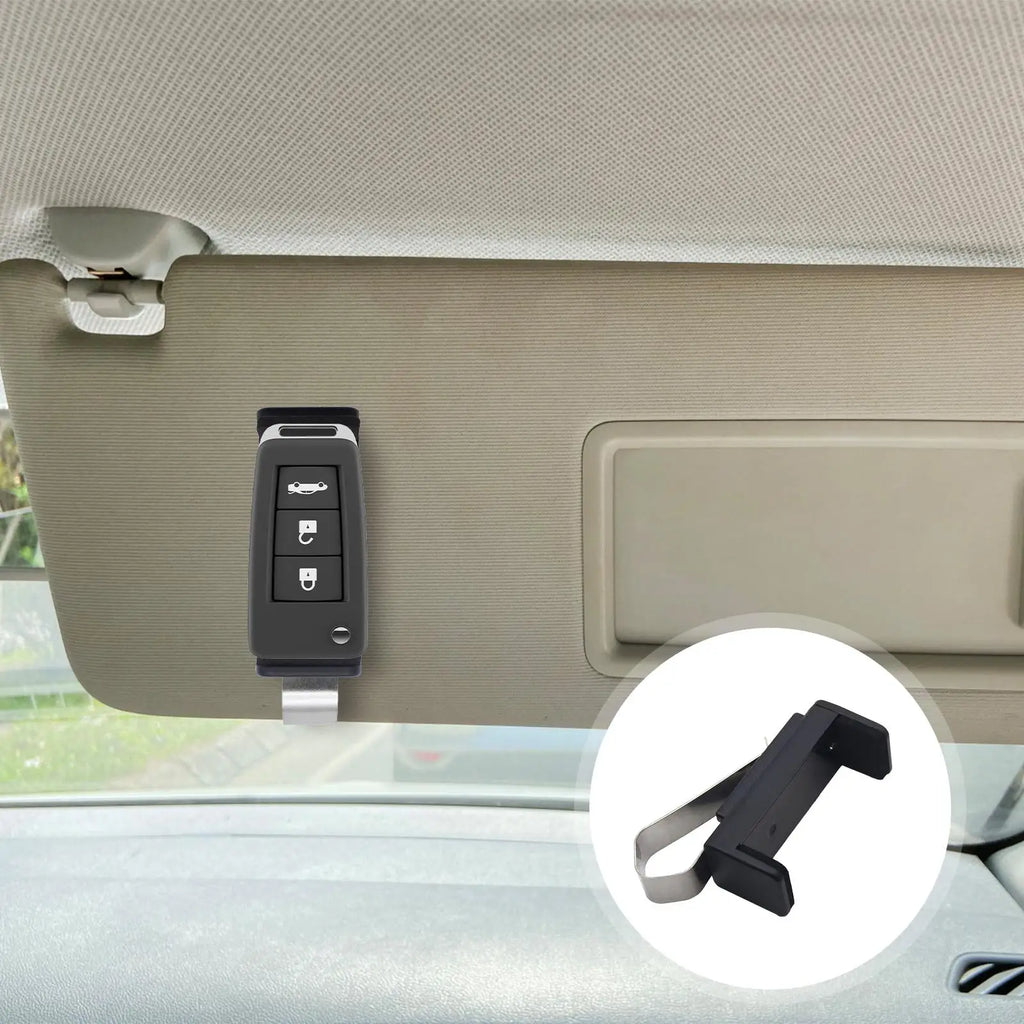 Car Sun Visor Garage Remote Control Clip Holder – Black