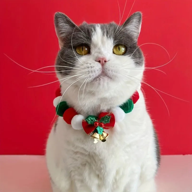 Christmas Dog Bowtie Collar – Adjustable Santa Pet Necktie Dog Bowtie Collar Nixie