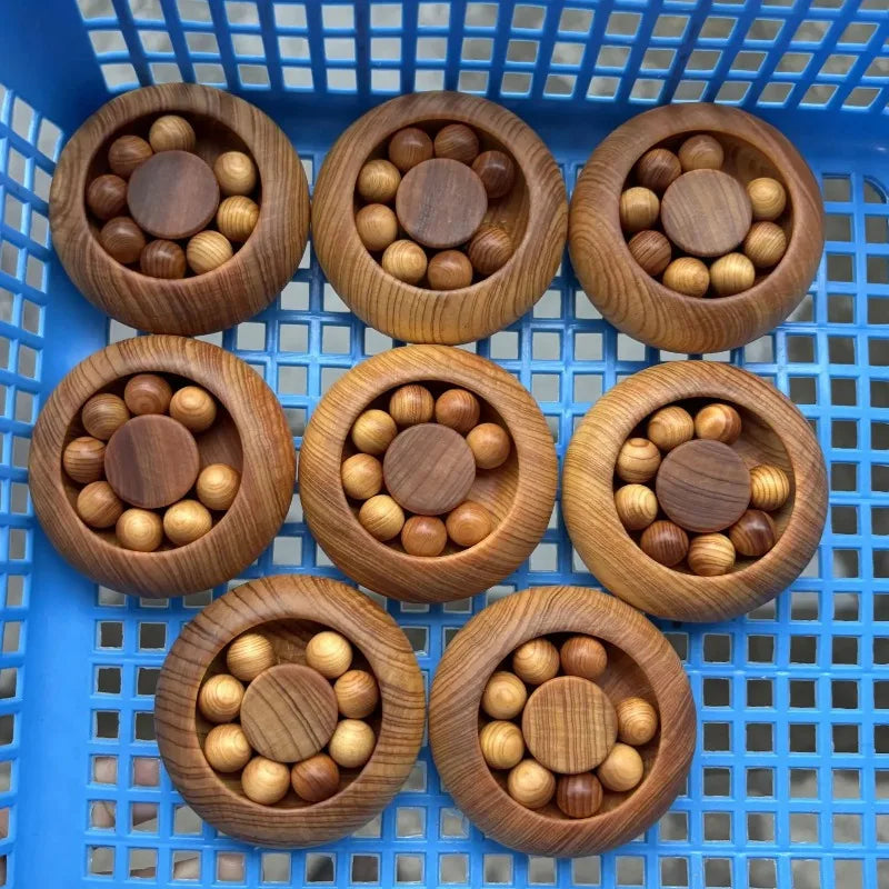 Wooden Rotating Bead Fidget Spinner – Carved Natural Wood Toy Wooden Fidget Spinner Nixie