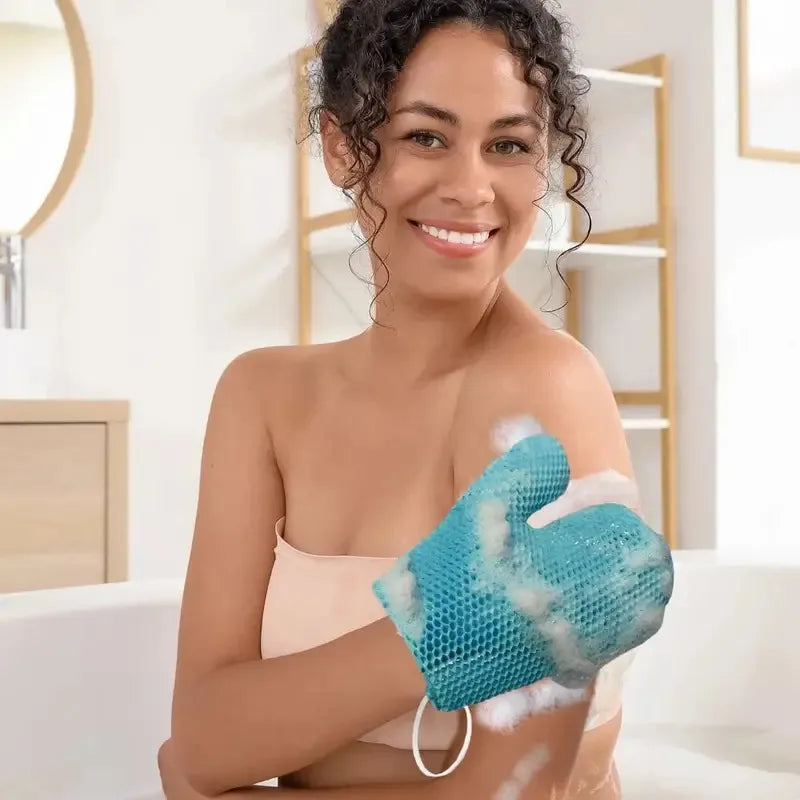 Honeycomb TPU Exfoliating Shower Glove – Quick-Dry Scrubber Exfoliating Shower Glove Nixie