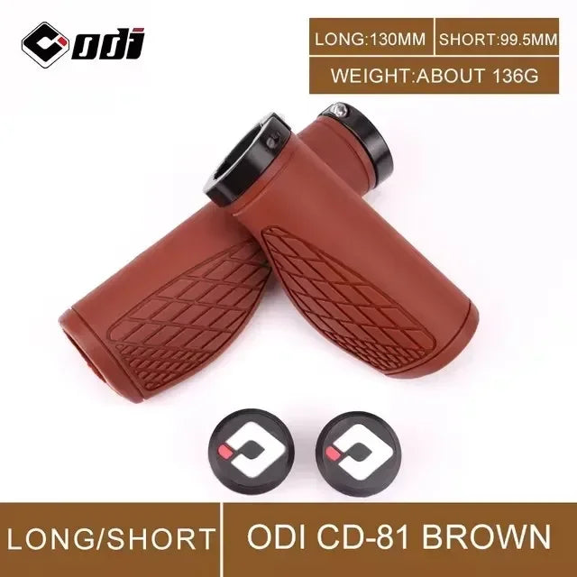 ODI MTB Ergonomic Lock-On Handlebar Grips | Anti-Slip Bike Bicycle Handlebar Grips Nixie CD81 Brown